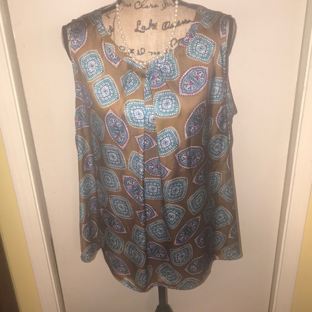 Paisley sleeveless blouse